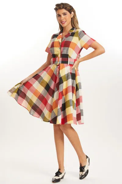 Modcloth Rustic Elegance Fit & Flare Shirt Dress In Wine Country