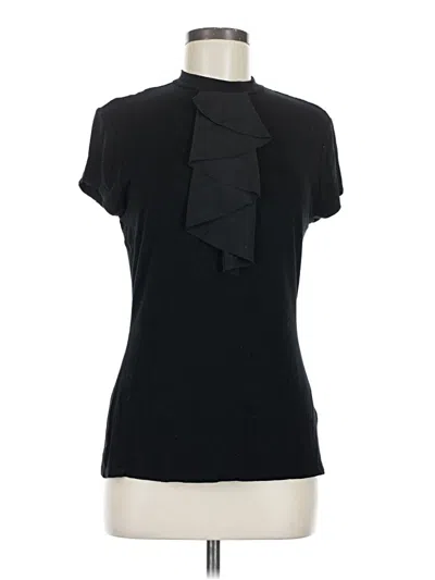 Pre-owned Modcloth Short Sleeve Blouse In Black