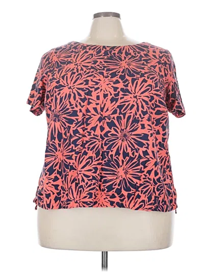 Pre-owned Modcloth Short Sleeve Blouse In Orange