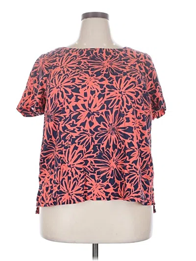 Pre-owned Modcloth Short Sleeve Blouse In Orange