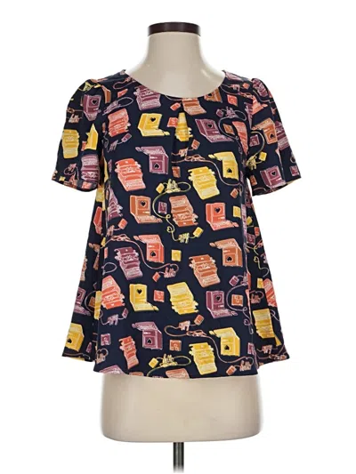 Pre-owned Modcloth Short Sleeve Blouse In Yellow