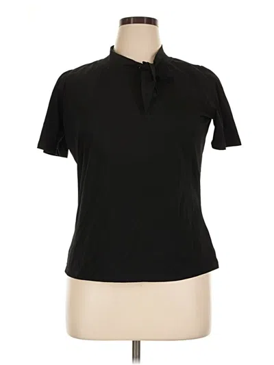 Modcloth Short Sleeve Polo Shirt In Black