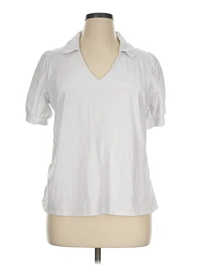 Pre-owned Modcloth Short Sleeve Polo Shirt In Silver