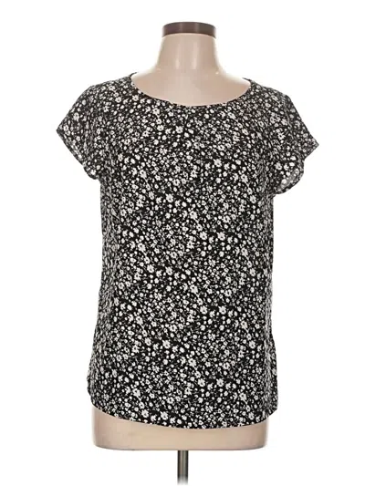 Pre-owned Modcloth Short Sleeve Top Black Scoop Neck Tops