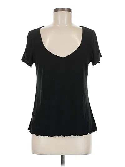 Pre-owned Modcloth Short Sleeve T-shirt In Black