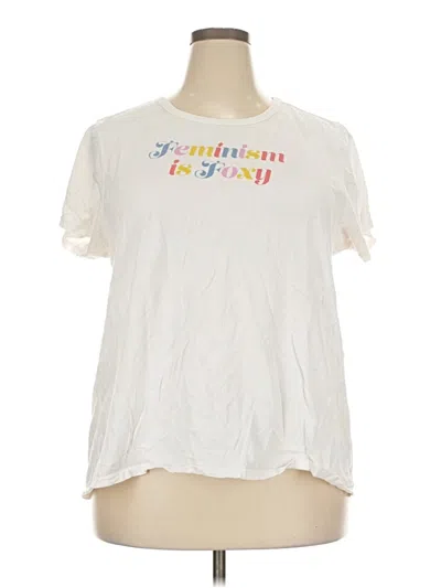 Pre-owned Modcloth Short Sleeve T-shirt In White