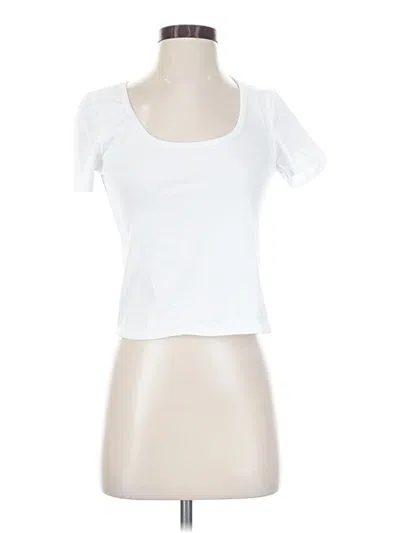 Pre-owned Modcloth Short Sleeve T-shirt In White