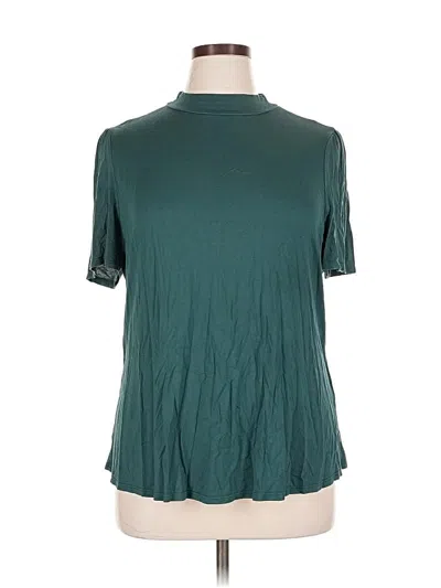 Pre-owned Modcloth Short Sleeve Turtleneck In Blue