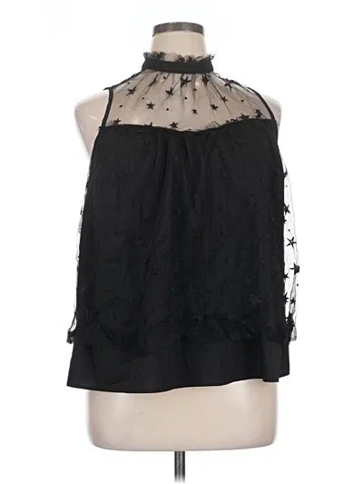 Pre-owned Modcloth Sleeveless Blouse In Black