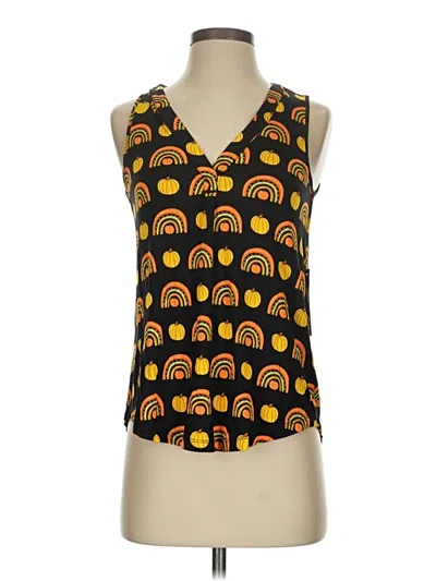 Pre-owned Modcloth Sleeveless Blouse In Black