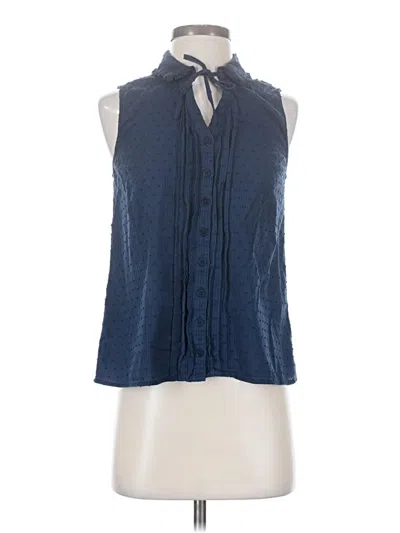Pre-owned Modcloth Sleeveless Blouse In Blue