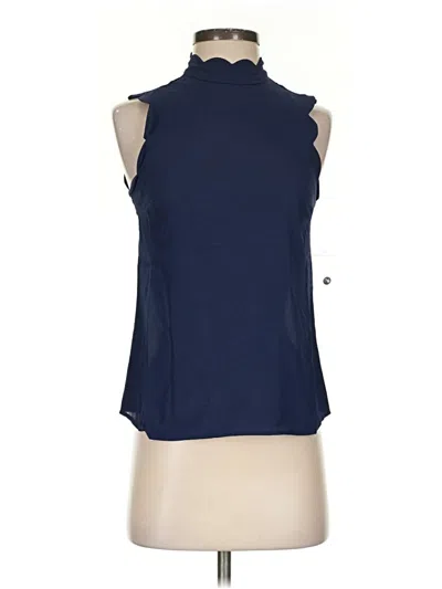 Pre-owned Modcloth Sleeveless Blouse In Blue