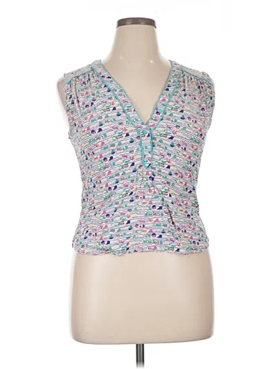 Pre-owned Modcloth Sleeveless Blouse In Blue
