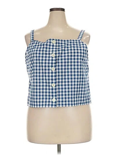 Pre-owned Modcloth Sleeveless Blouse In Blue