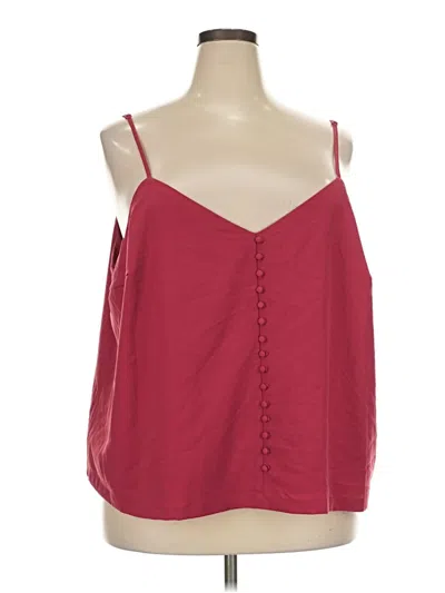 Pre-owned Modcloth Sleeveless Blouse In Burgundy