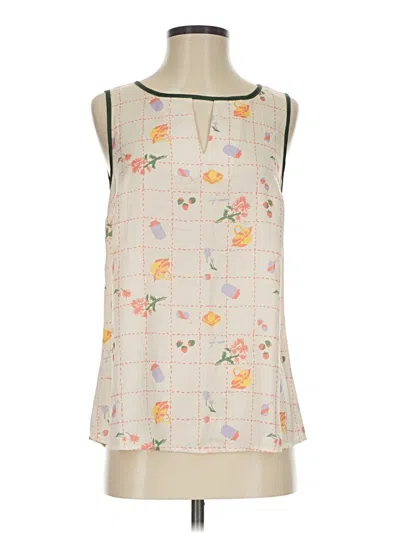 Pre-owned Modcloth Sleeveless Blouse In Ivory