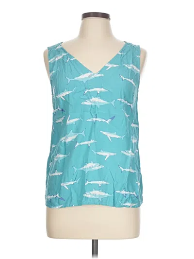 Pre-owned Modcloth Sleeveless Blouse In Teal