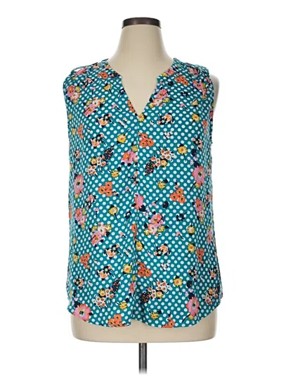 Pre-owned Modcloth Sleeveless Blouse In Teal