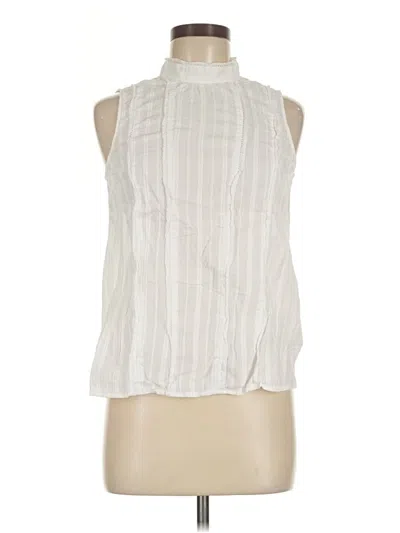 Pre-owned Modcloth Sleeveless Blouse In White