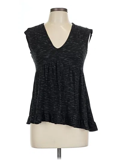 Pre-owned Modcloth Sleeveless Top Black V Neck Tops
