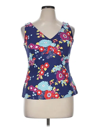 Pre-owned Modcloth Sleeveless Top Blue Sweetheart Neckline Tops