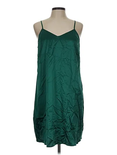 Pre-owned Modcloth Sleeveless Top Green Halter Neckline Tops