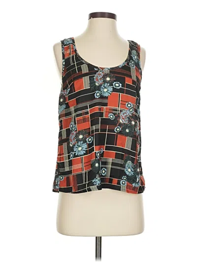 Pre-owned Modcloth Tank Top Black Square Neckline Tops