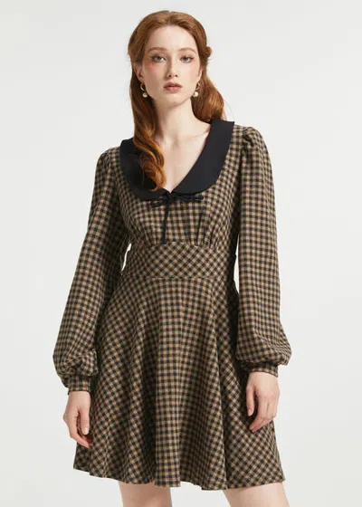 Modcloth The Sunday Stroll Fit & Flare Dress In Cafe Brulee
