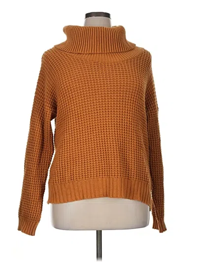 Pre-owned Modcloth Turtleneck Sweater In Orange