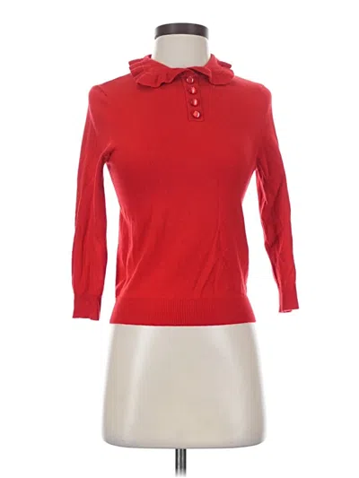 Pre-owned Modcloth Turtleneck Sweater In Red