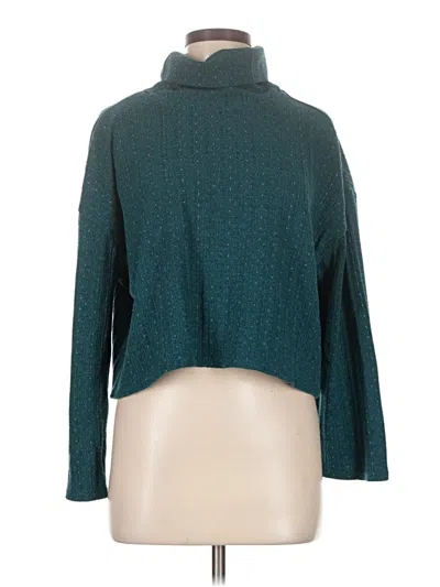 Pre-owned Modcloth Turtleneck Sweater In Teal