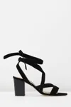 Mode Collective Women's Lace Up Mid Heel In Black In Black
