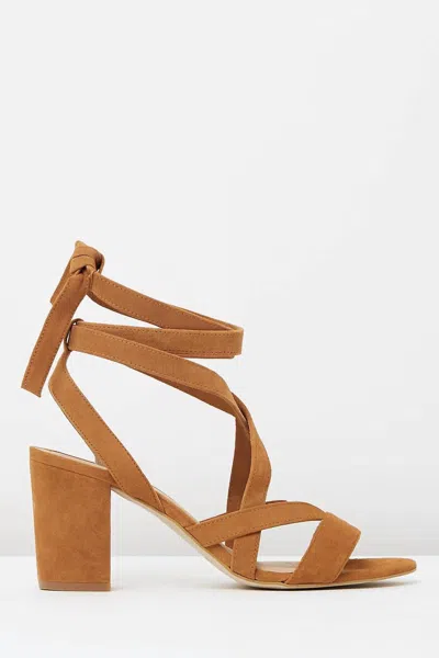 Mode Collective Women's Lace Up Mid Heel In Tan In Multi