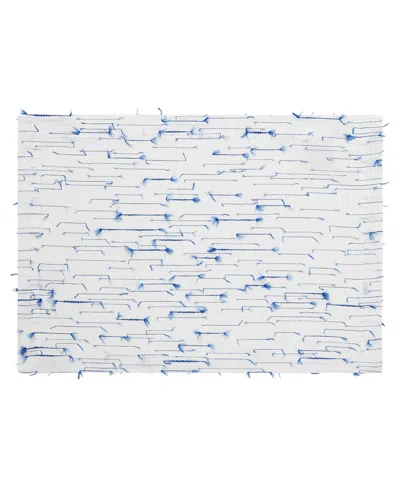 Mode Living Amalfi Placemats, Set Of 4 In Blue And White