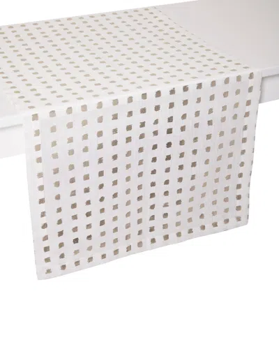 Mode Living Antibes Table Runner, 16" X 108" In White
