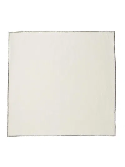 Mode Living Bel Air 4-piece Embroidered Napkin Set In Brown