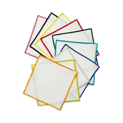 Mode Living Bel Air Cocktail Napkins, Set Of 4 In Beige