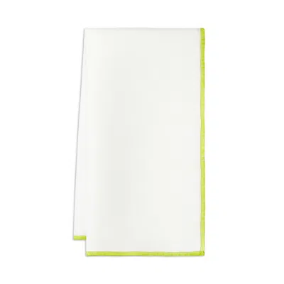 Mode Living Bel Air Linen Napkins, Set Of 4 In Lime
