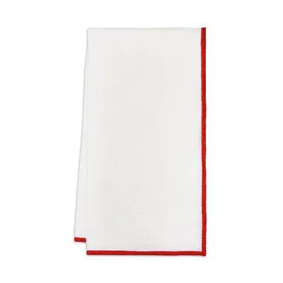 Mode Living Bel Air Linen Napkins, Set Of 4 In Red
