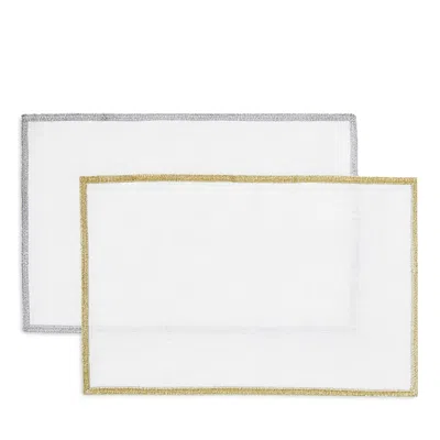 Mode Living Bel Air Metallic Cocktail Napkins, Set Of 4 In Gold
