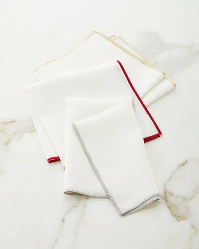 Mode Living Bel Air Napkins, Set Of 4 In Gold