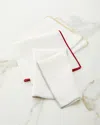 Mode Living Bel Air Napkins, Set Of 4 In Silver