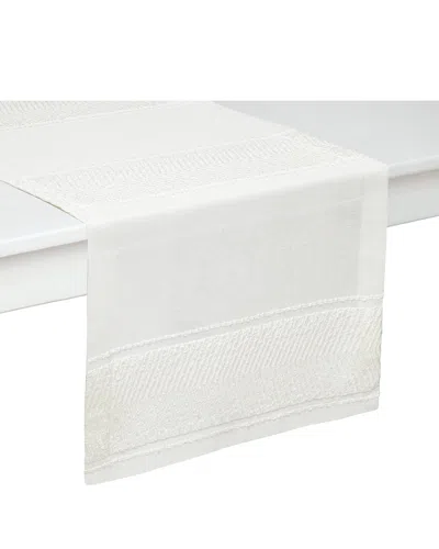 Mode Living Bianca Table Runner, 16" X 108" In White