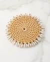 Mode Living Capiz Coasters, Set Of 4 In Beige
