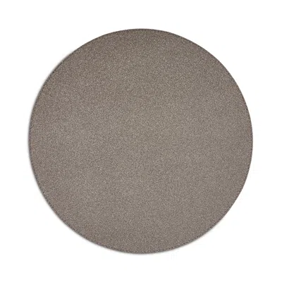 Mode Living Caviar Round Placemats, Set Of 4 In Chocolate/pearl