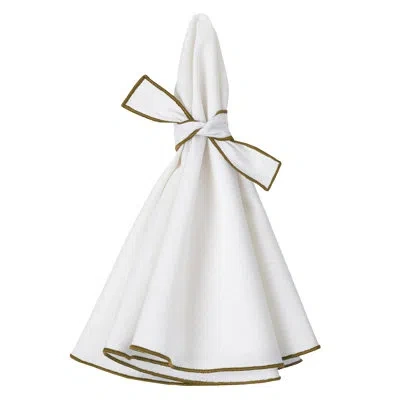 Mode Living Napa Napkin In White,olive