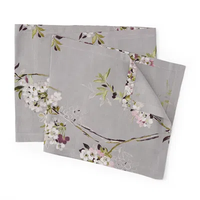 Mode Living Positano Tablecloth, 90 Round In Gray