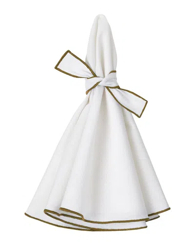 Mode Living Set Of 4 Napa Napkins In White