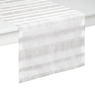 Mode Living Seville Runner In White,silver
