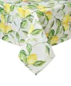 Mode Living Sorrento Tablecloth 70 X 90 In Yellow And White